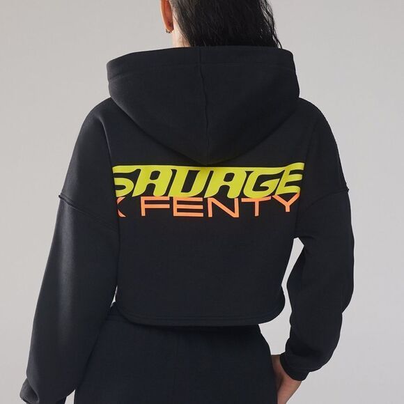 Savage x Fenty ESSENTIAL RACER CROPPED HOODIE 1X - Picture 1 of 13